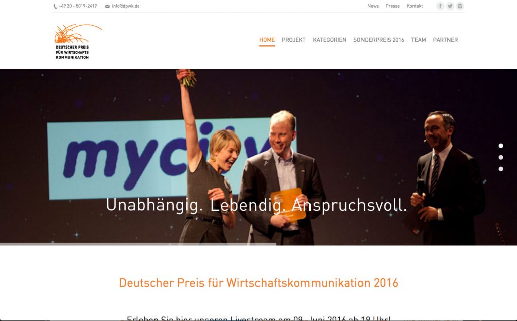 Deutscher Preis für Wirtschaftskommunikation