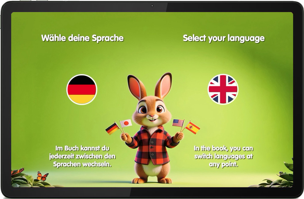 Edu Book — Bilinguale Sprachauswahl Deutsch/Englisch