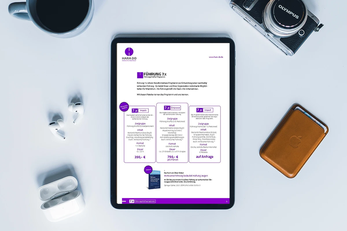 Haltung führt — iPad Mockup 3