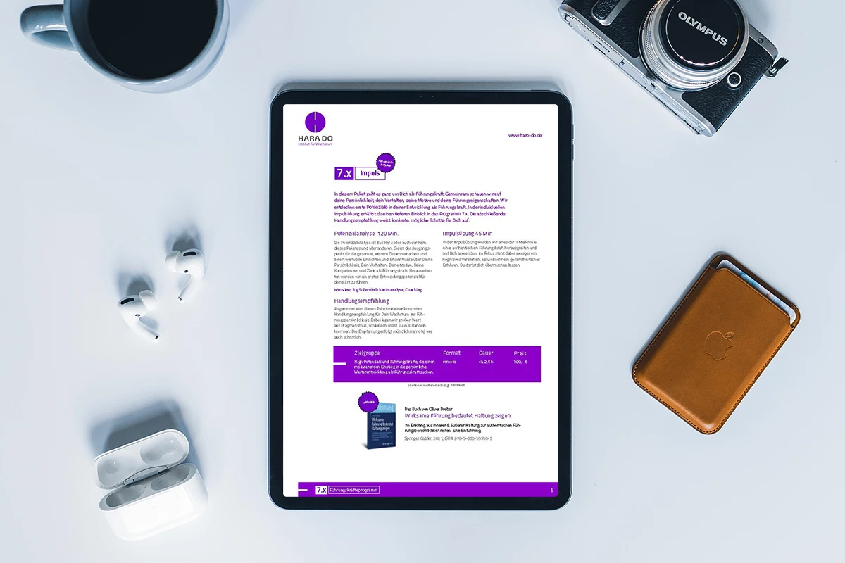 Haltung führt — iPad Mockup 4