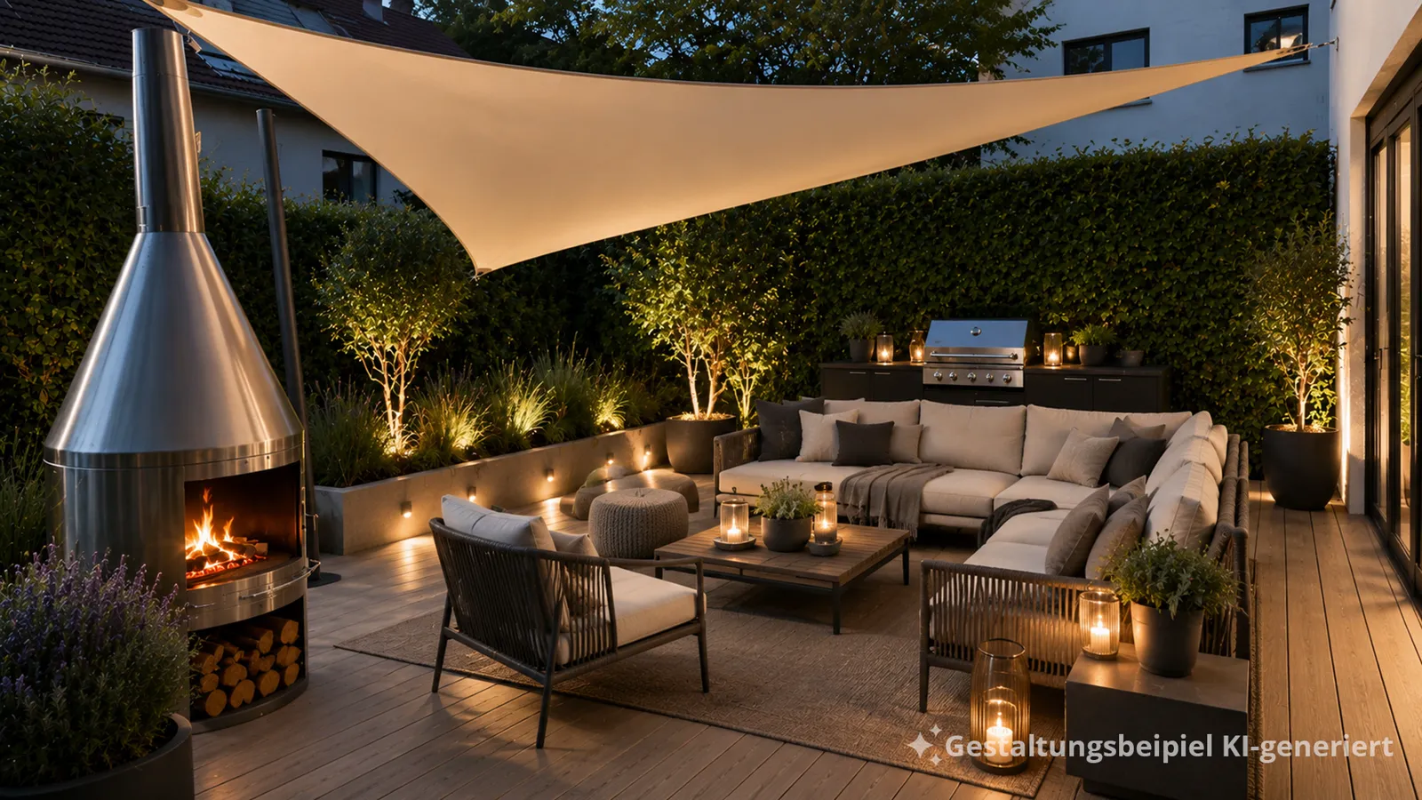 Virtual Staging — Terrasse als KI-generiertes Gestaltungsbeispiel