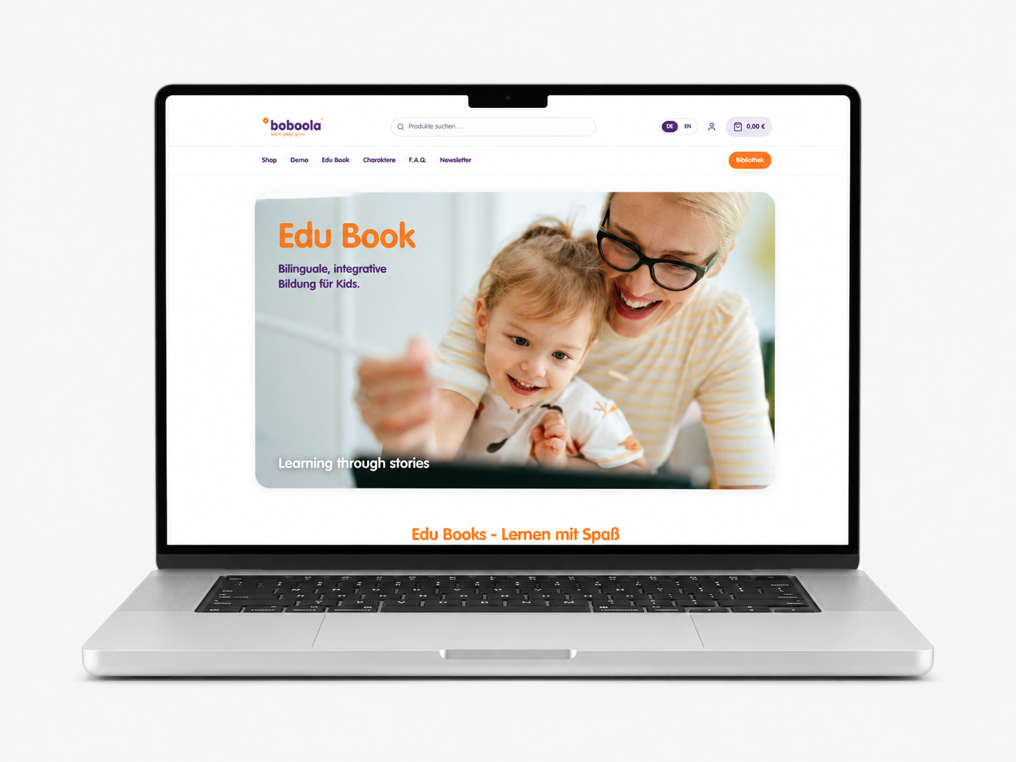 boboola Shop — Edu Book Hero auf der Startseite