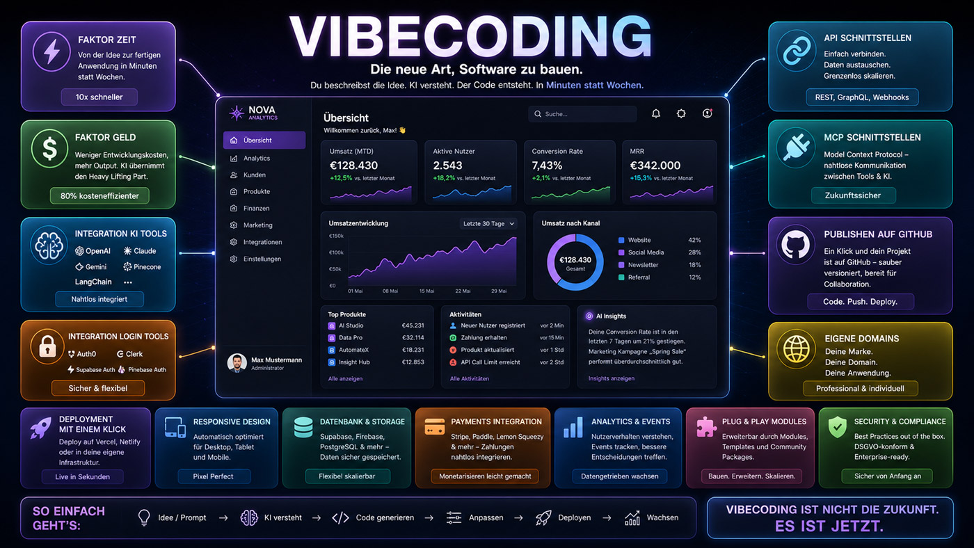Vibe Coding Übersicht: Faktoren, Integrationen und Vorteile