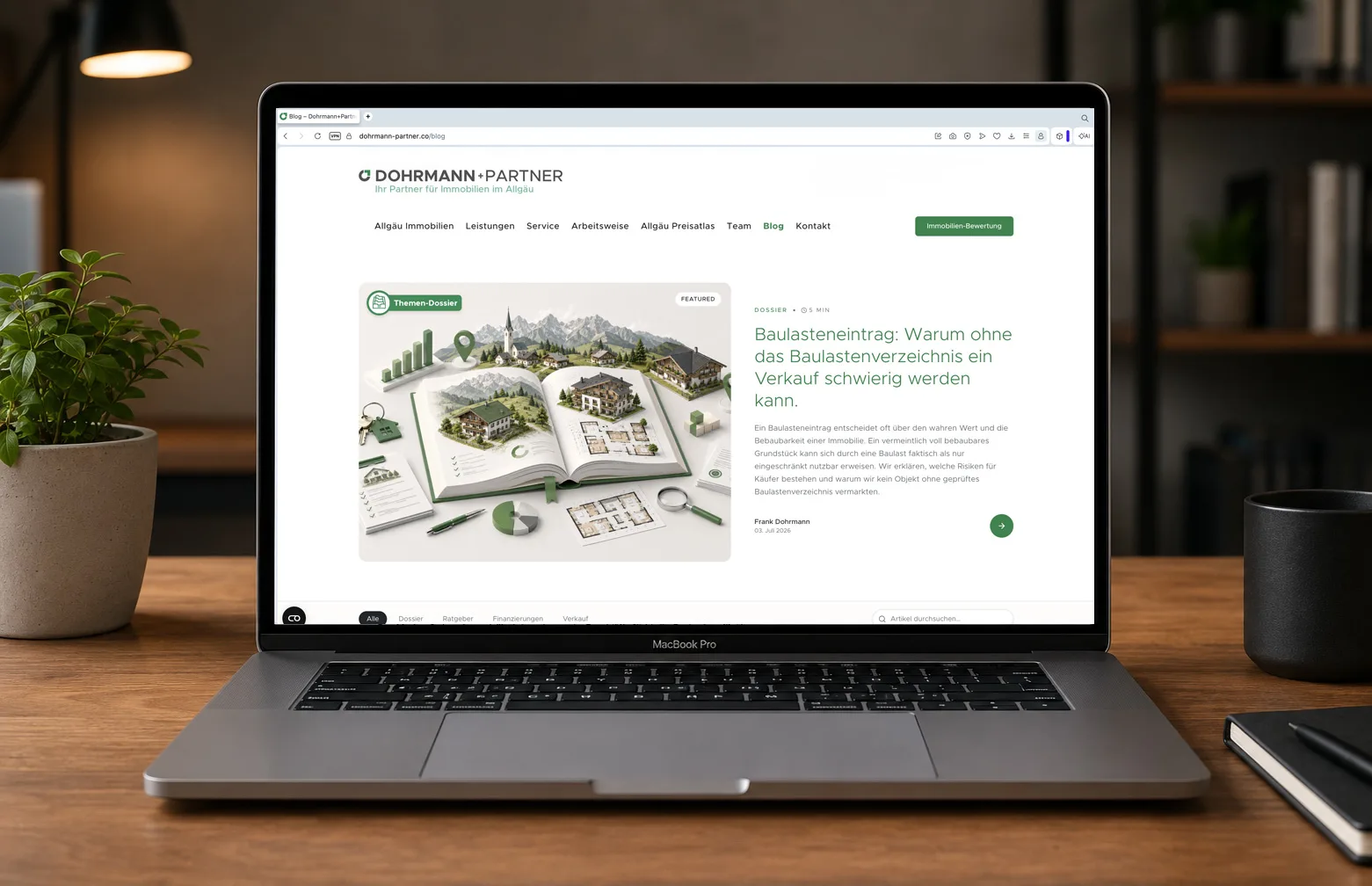 Dohrmann+Partner — Blog mit AI-generiertem Themen-Dossier