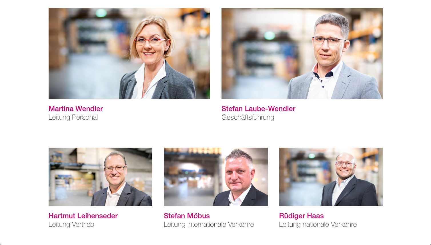 Spedicam — Führungsteam Portraits