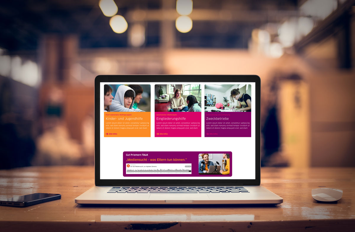 Website — Leistungsbereiche und Talkformat